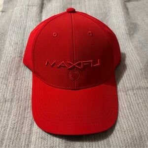 NWT Maxfli 3D Logo adjustable golf hat in red